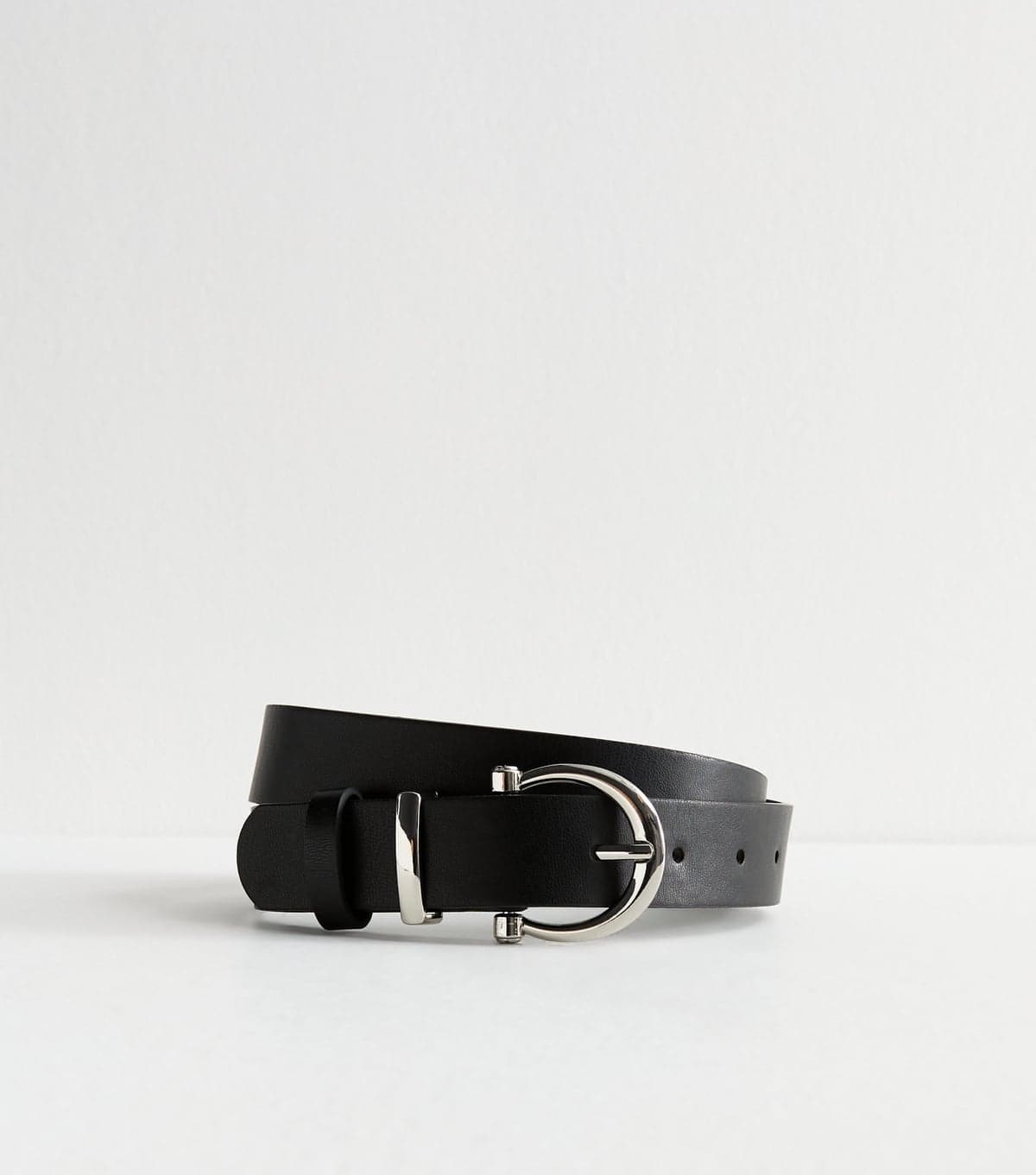 New Look New Look Black Faux Leather Buckled Belt