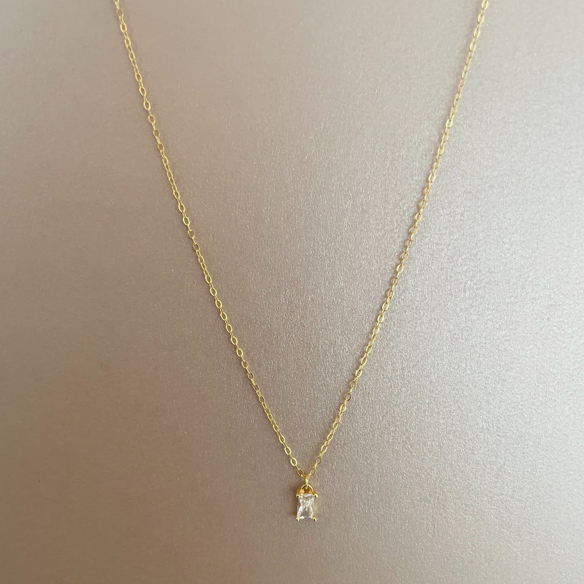 Luxe Tones Luxe Tones Sterling Silver Plated Diamante Pendant Necklace