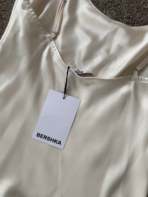 Bershka Long dress - cream/white