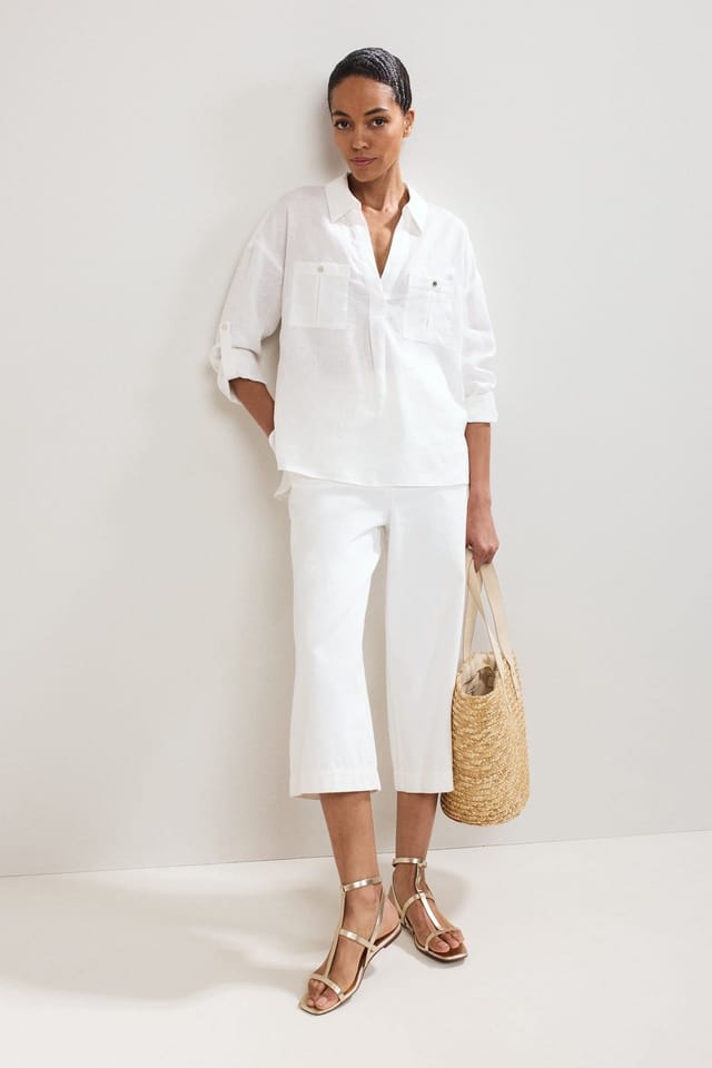 Phase Eight Phase Eight Women's Arla Linen Shirt in White - 3