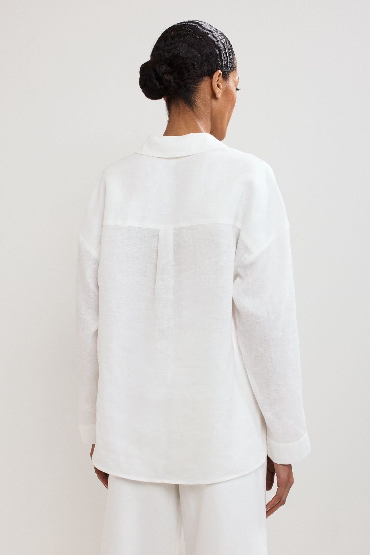 Phase Eight Phase Eight Women's Arla Linen Shirt in White - 4