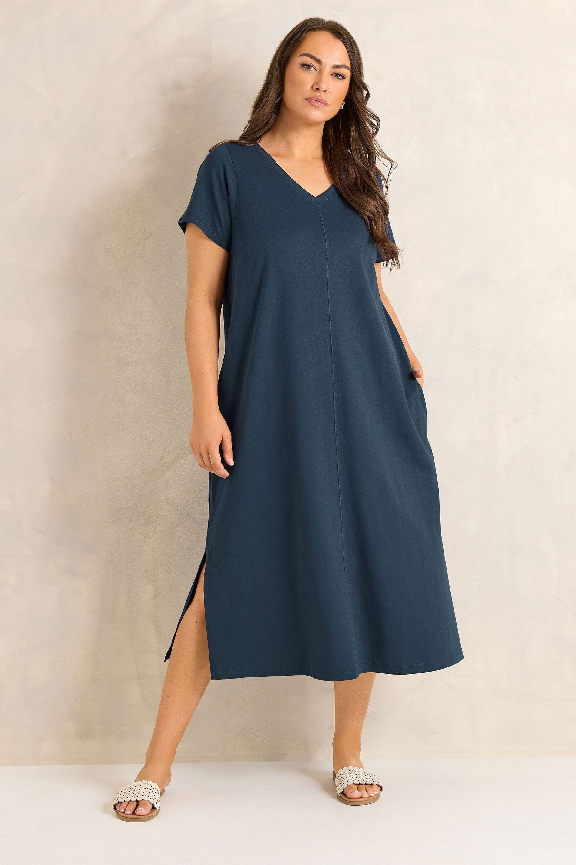 Evans Evans Women's 2 Pack Cotton Midi Dresses - 4