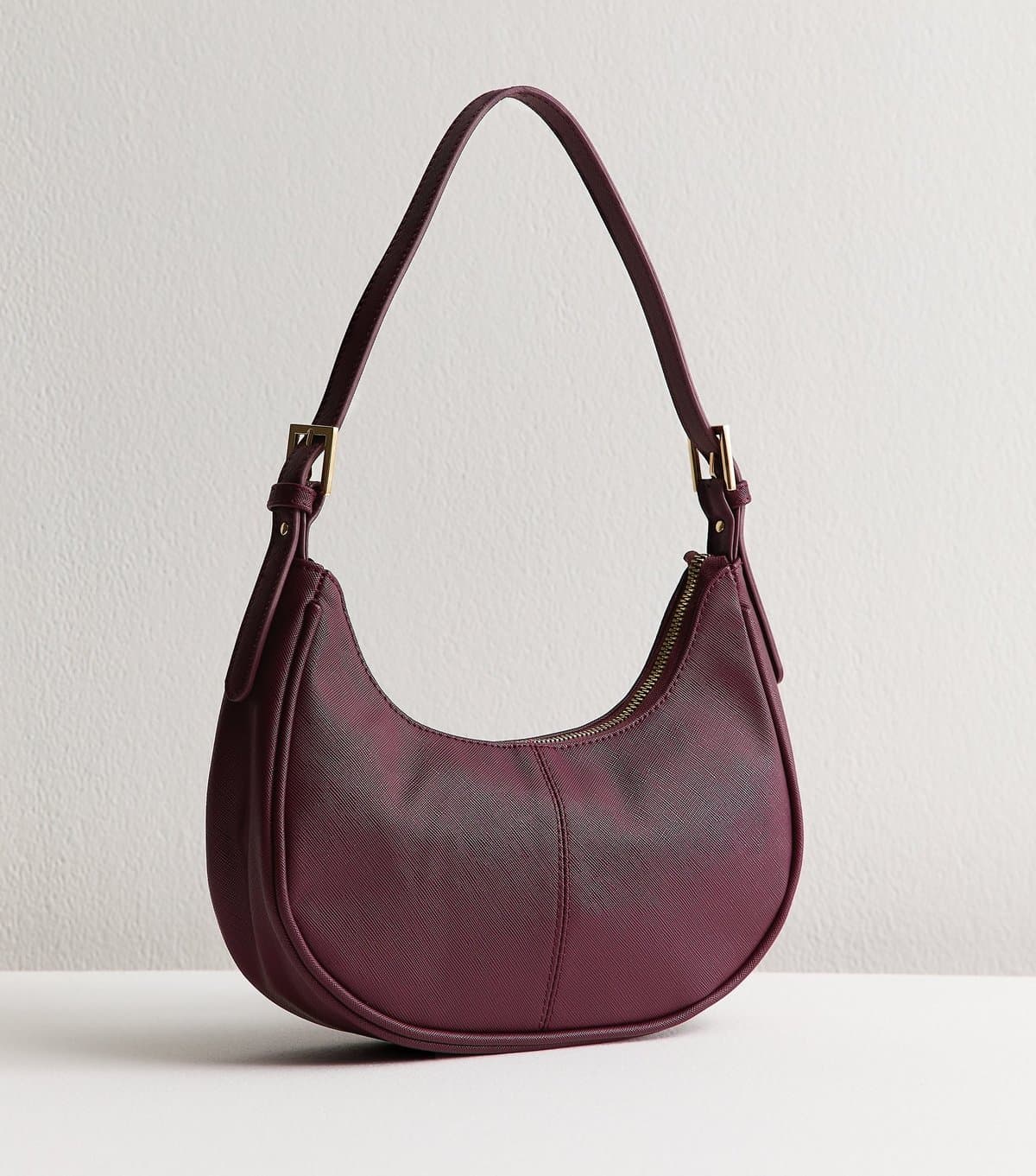 New Look New Look Burgundy Faux Leather Shoulder Bag