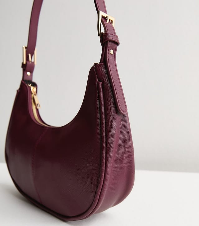 New Look Burgundy Faux Leather Shoulder Bag New Look - 3