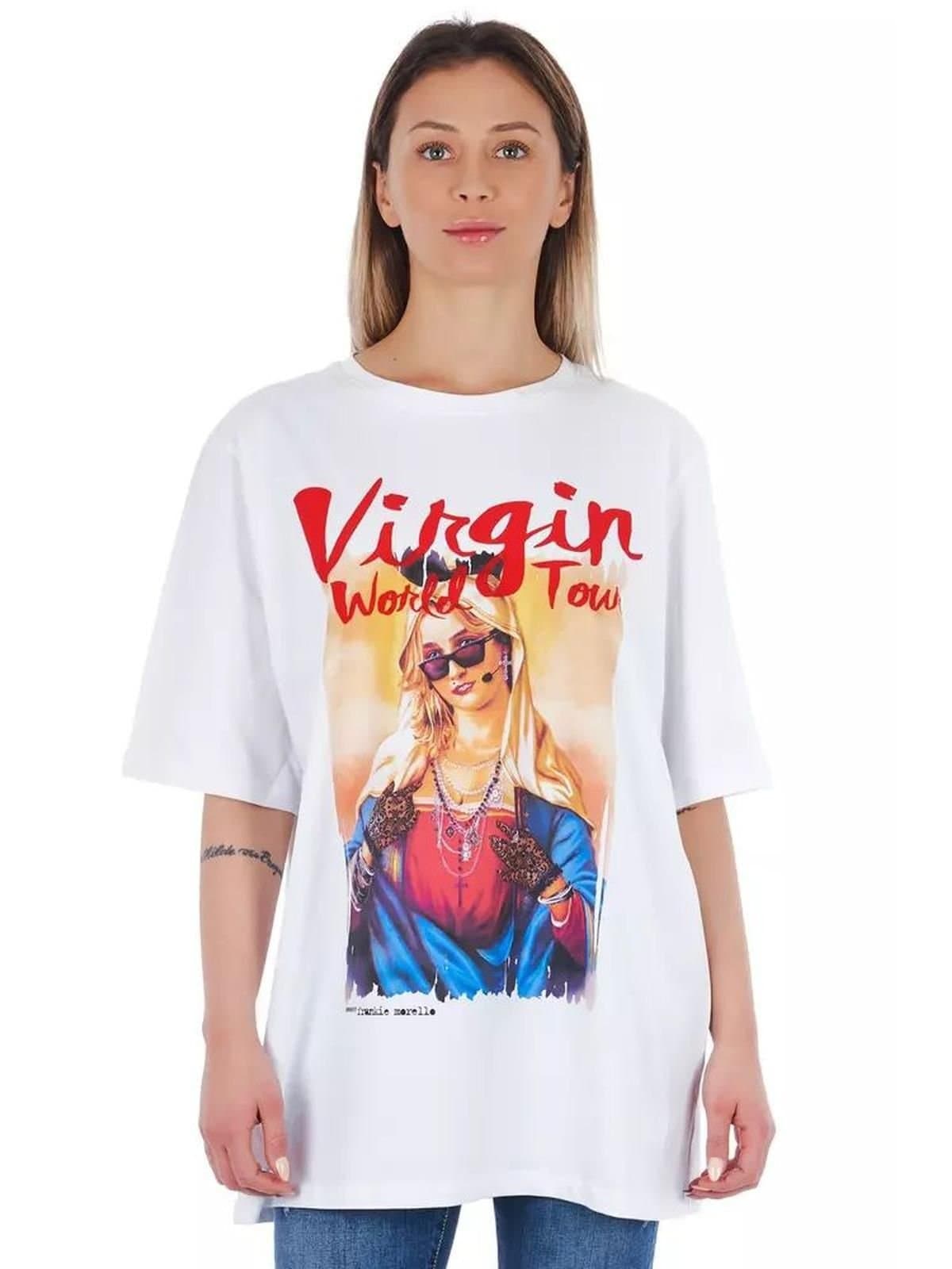 Frankie Morello Frankie Morello White Cotton Graphic T-Shirt