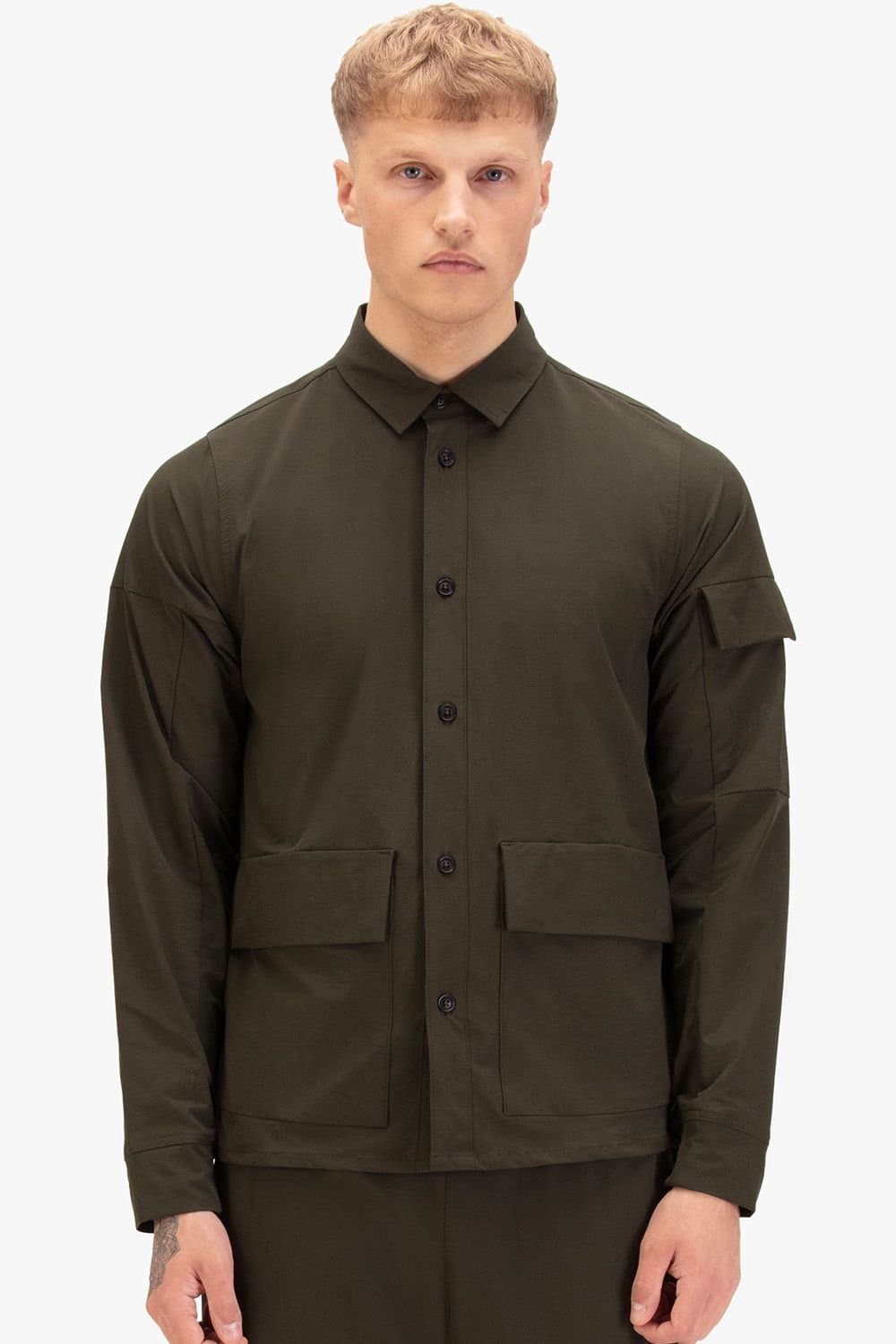 Luke 1977 Luke 1977 Men's Canavese Tech Shirt in Dark Green