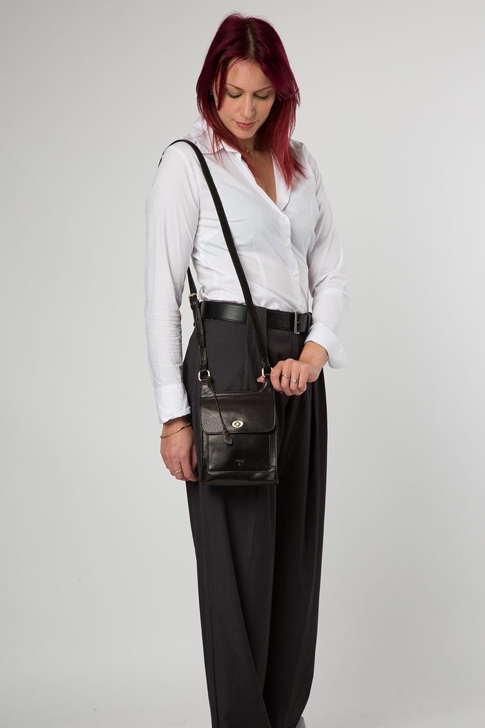 NiNa Amora NiNa Amora Black Leather Cross Body Bag