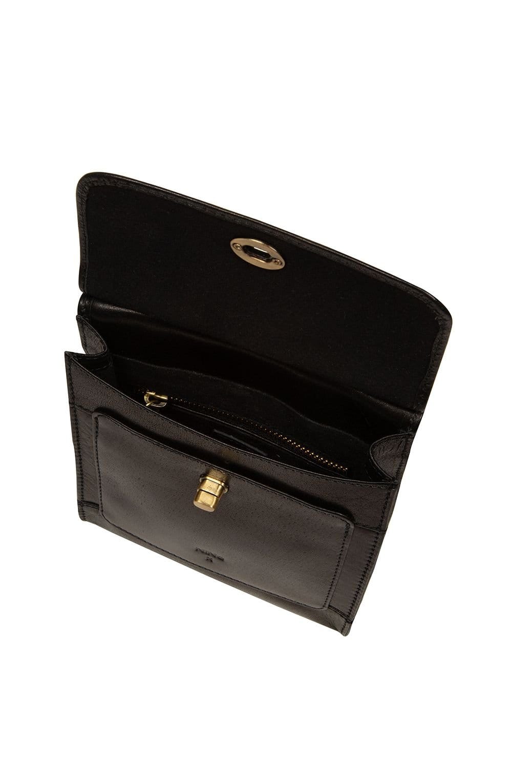 NiNa Amora NiNa Amora Women's 'Elisa' Leather Cross Body Bag in Black - 4