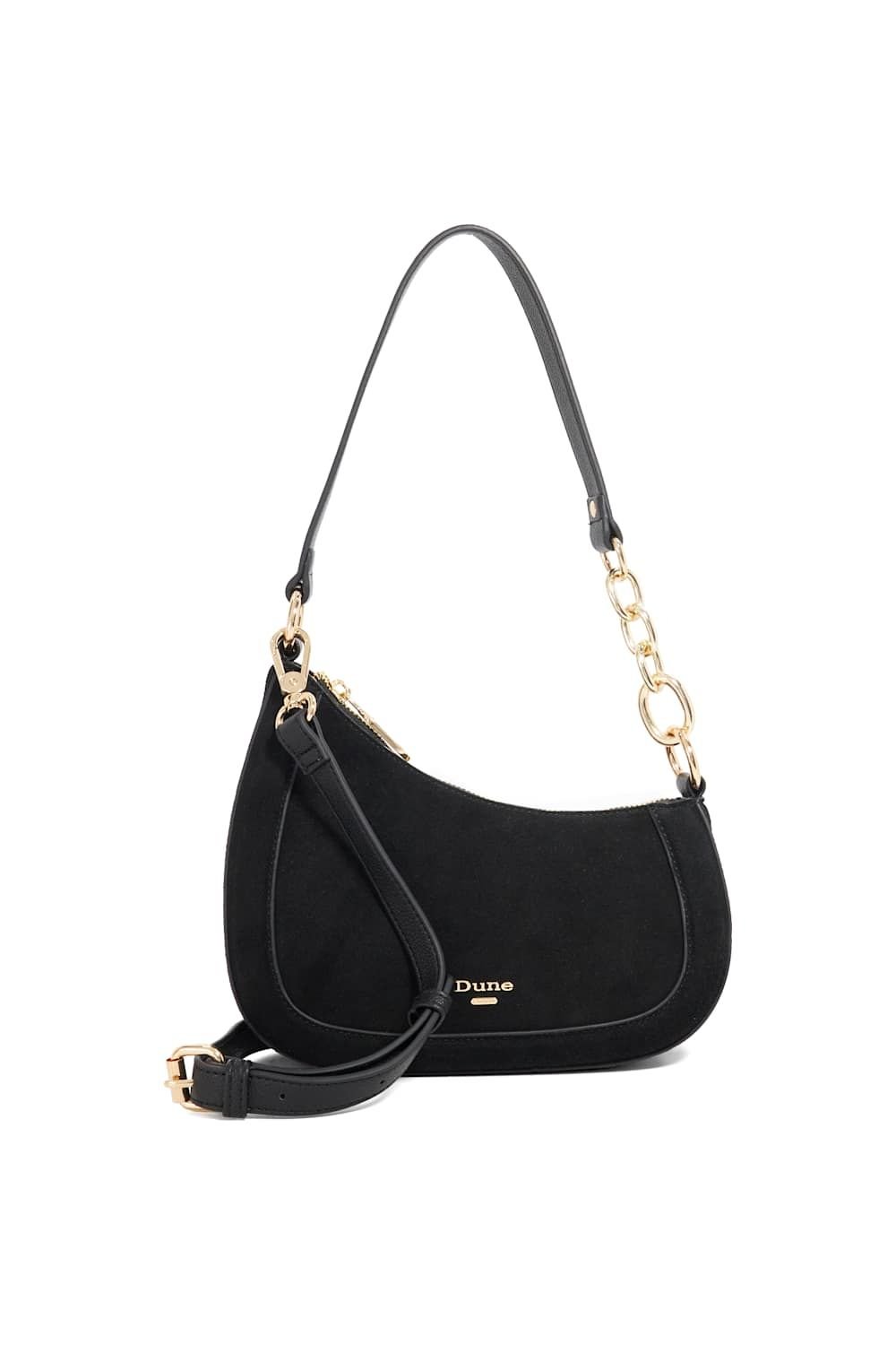 Dune London Dune London Women's 'Direction' Suede Shoulder Bag in Black - 2