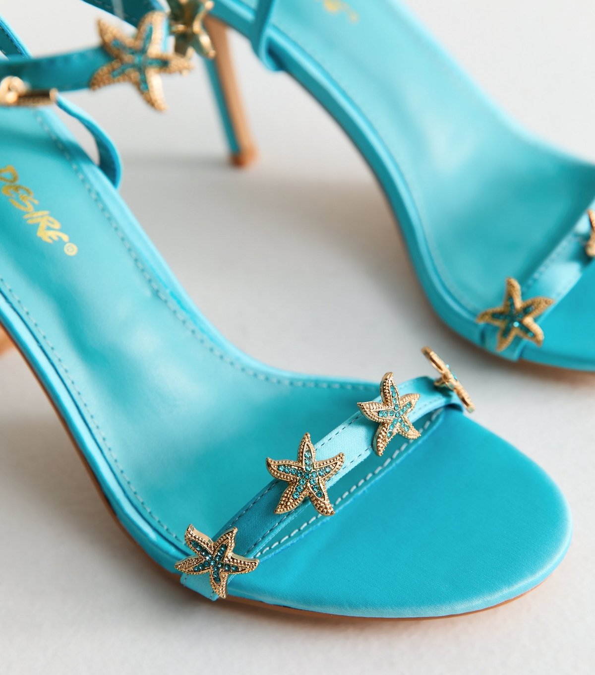 Public Desire Women's Bright Blue Aquamarine Starfish Embellished Sandals Public Desire New Look - 3