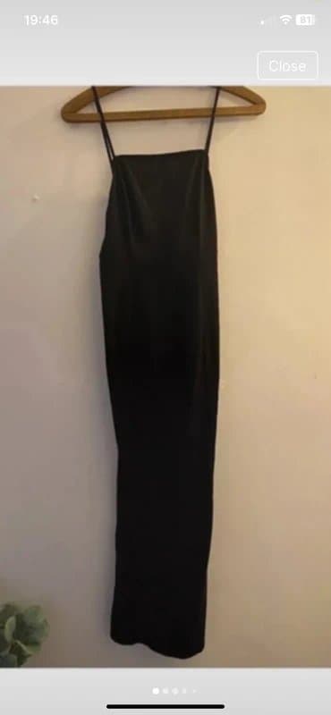 ASOS ASOS Black Jersey Tie Back 100% Cotton Maxi Dress Sz 6 Great Condition