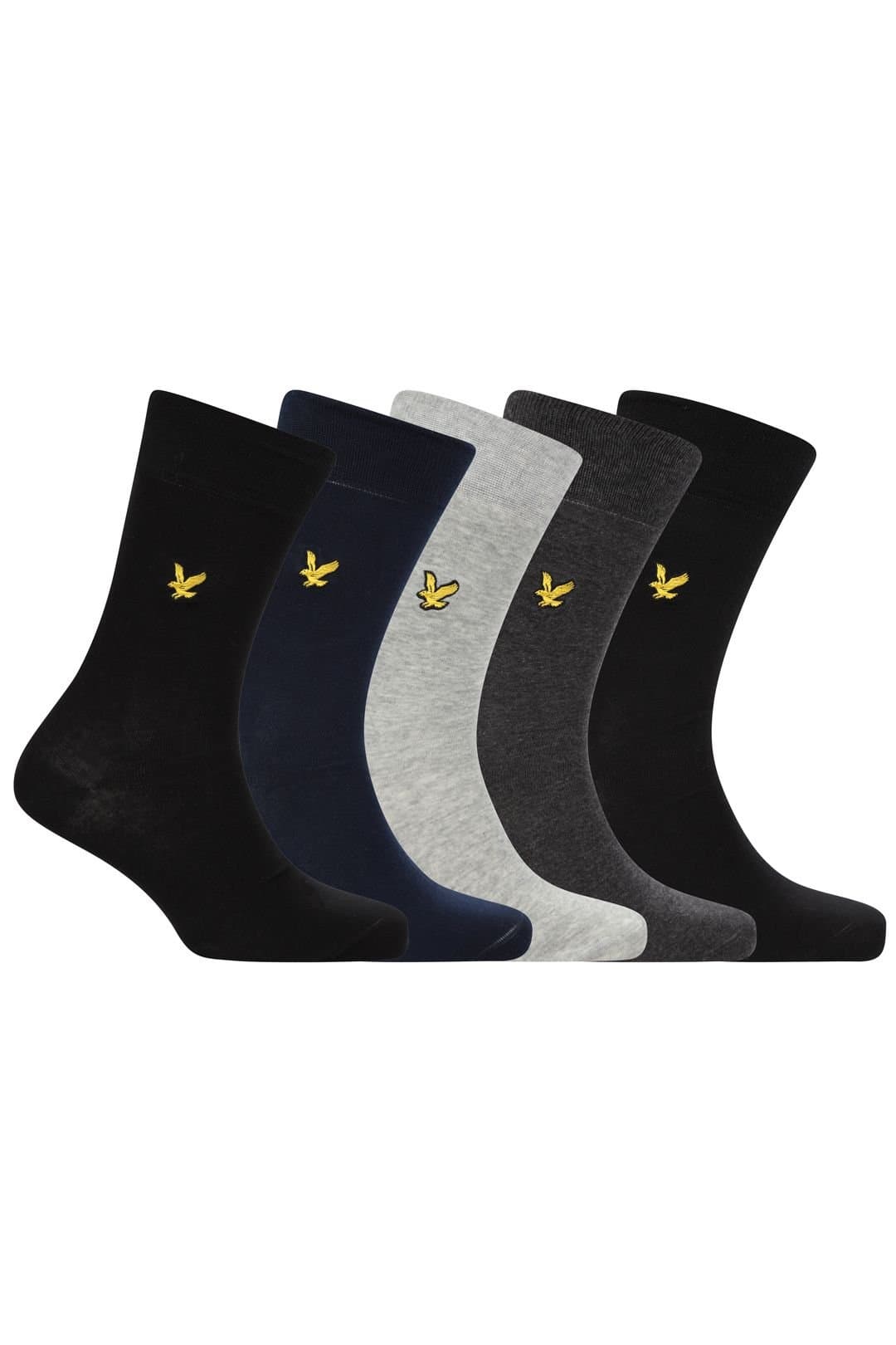 Lyle & Scott Lyle & Scott Men's Liam 5 Pack Socks Black / Peacoat / Grey Marl / Dark Grey Marl