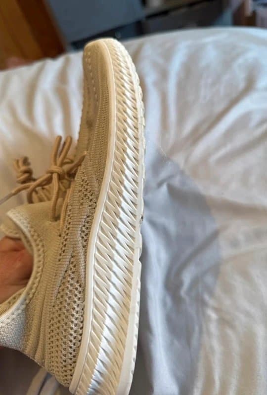 Papaya Lovely cream summer trainers, size UK 5.