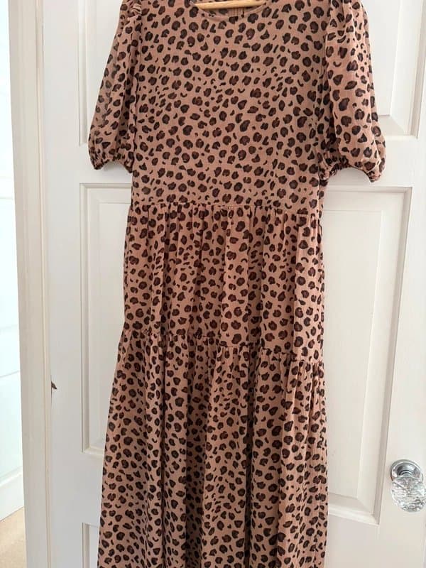 Never Fully Dressed Never fully dressed leopard chiffon dress