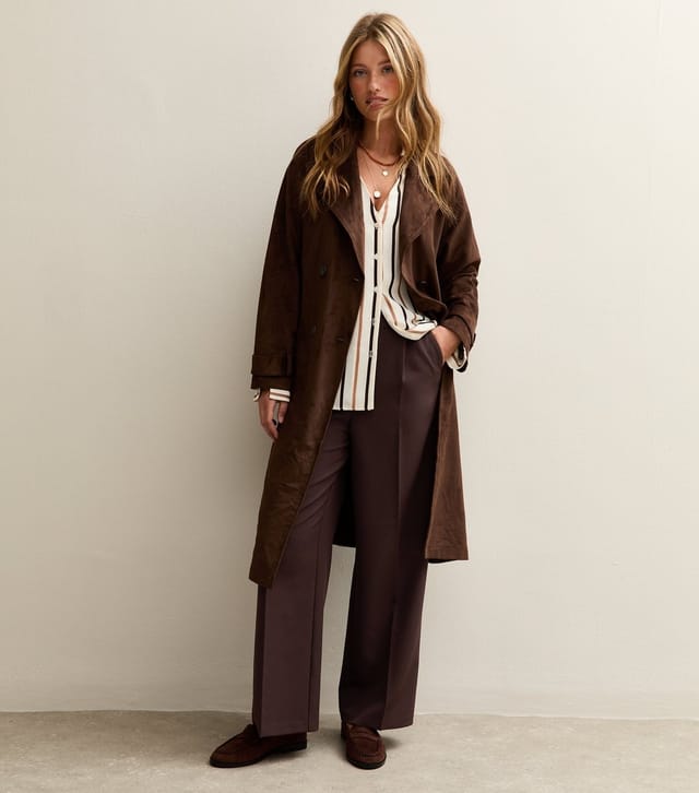 New Look Women's Brown Pull On Wide Leg Trousers New Look - 3