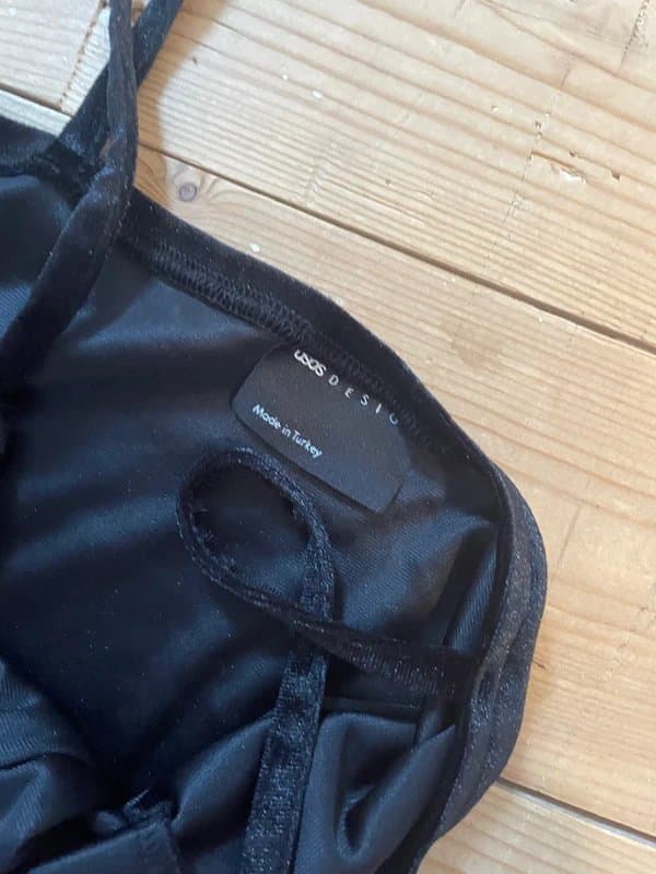 ASOS Velvet lace strappy top small