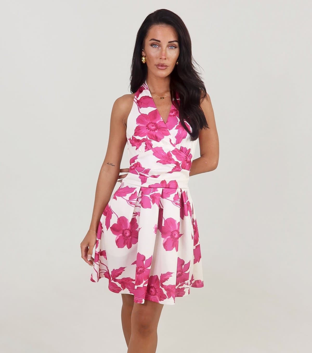 AX Paris Women's Pink Tie Halter Neck Mini Dress AX Paris New Look