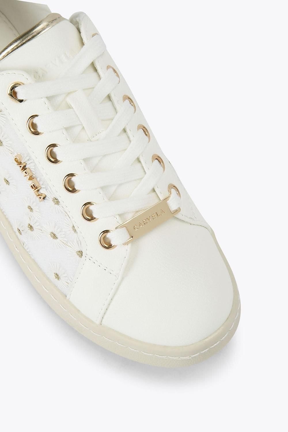 Carvela Carvela Women's 'Fiora Sneaker' Trainers in White - 4