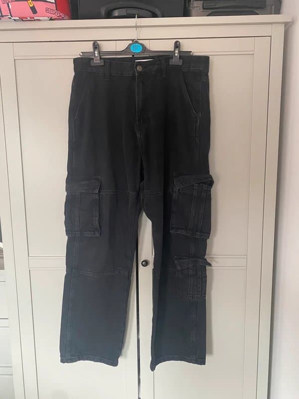 Bershka Bershka Black Cargo Jeans