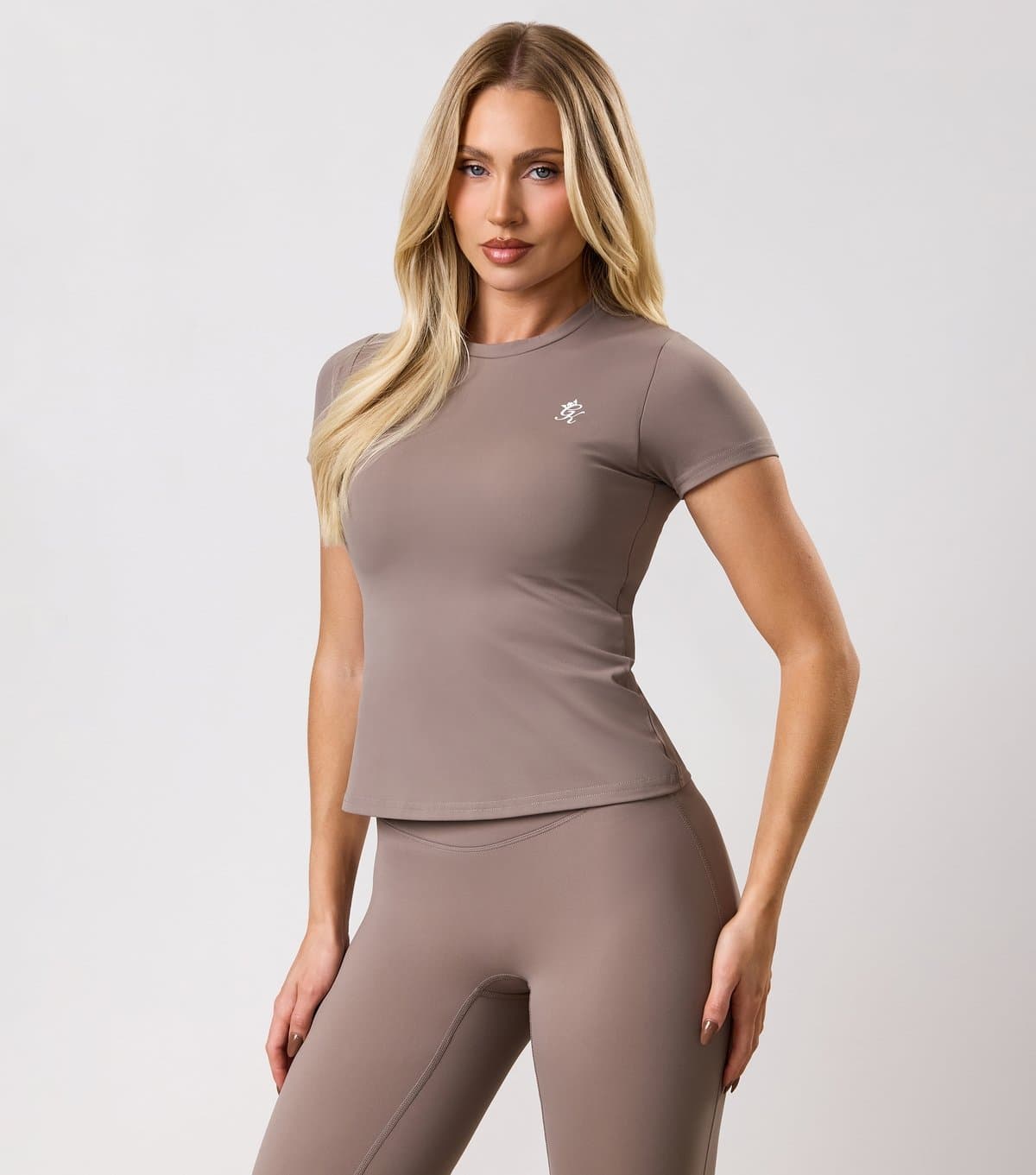 Gym King Women's Light Brown 365 Cap Sleeve Tee Gym King New Look