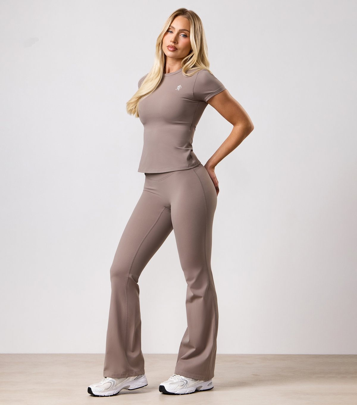 Gym King Women's Light Brown 365 Cap Sleeve Tee Gym King New Look - 2