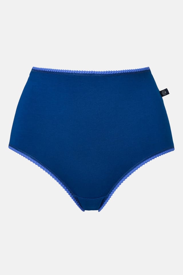 British Boxers British Boxers Women's Pack of Three "Citron Blue" Cotton Full Briefs - 2
