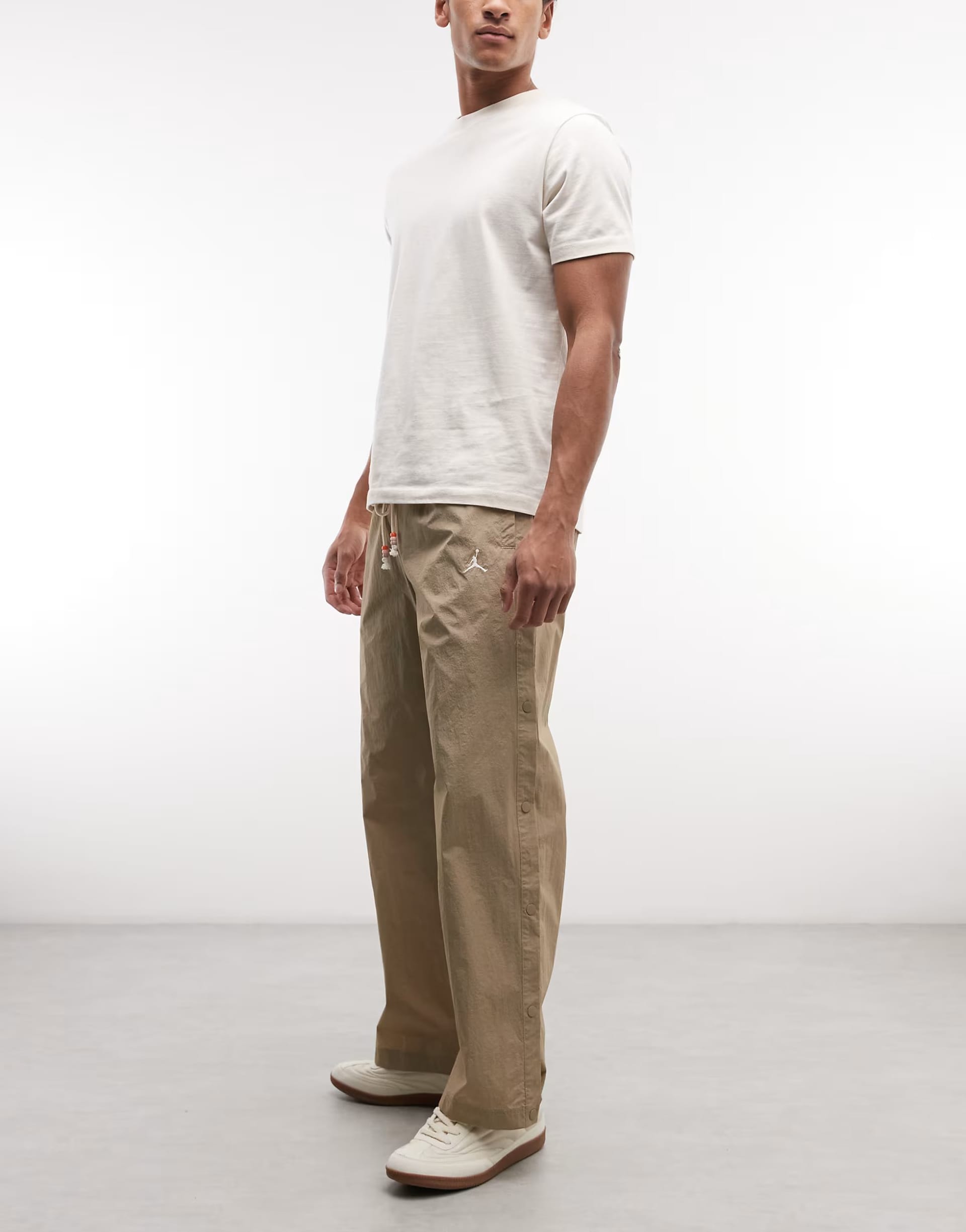 ASOS Jordan Brooklyn Beige Woven Trousers