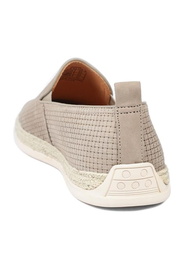 Jones Bootmaker Jones Bootmaker Men's Quince Leather Espadrille Slip On Shoes in Beige - 3