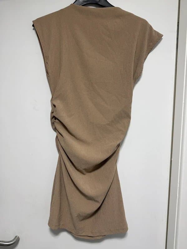 New Look New look beige/light brown ruched dress
