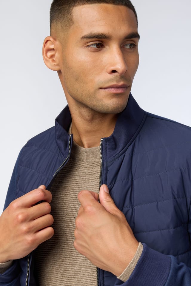 Melka Melka Men's Zip Through Jacket in Navy - 3