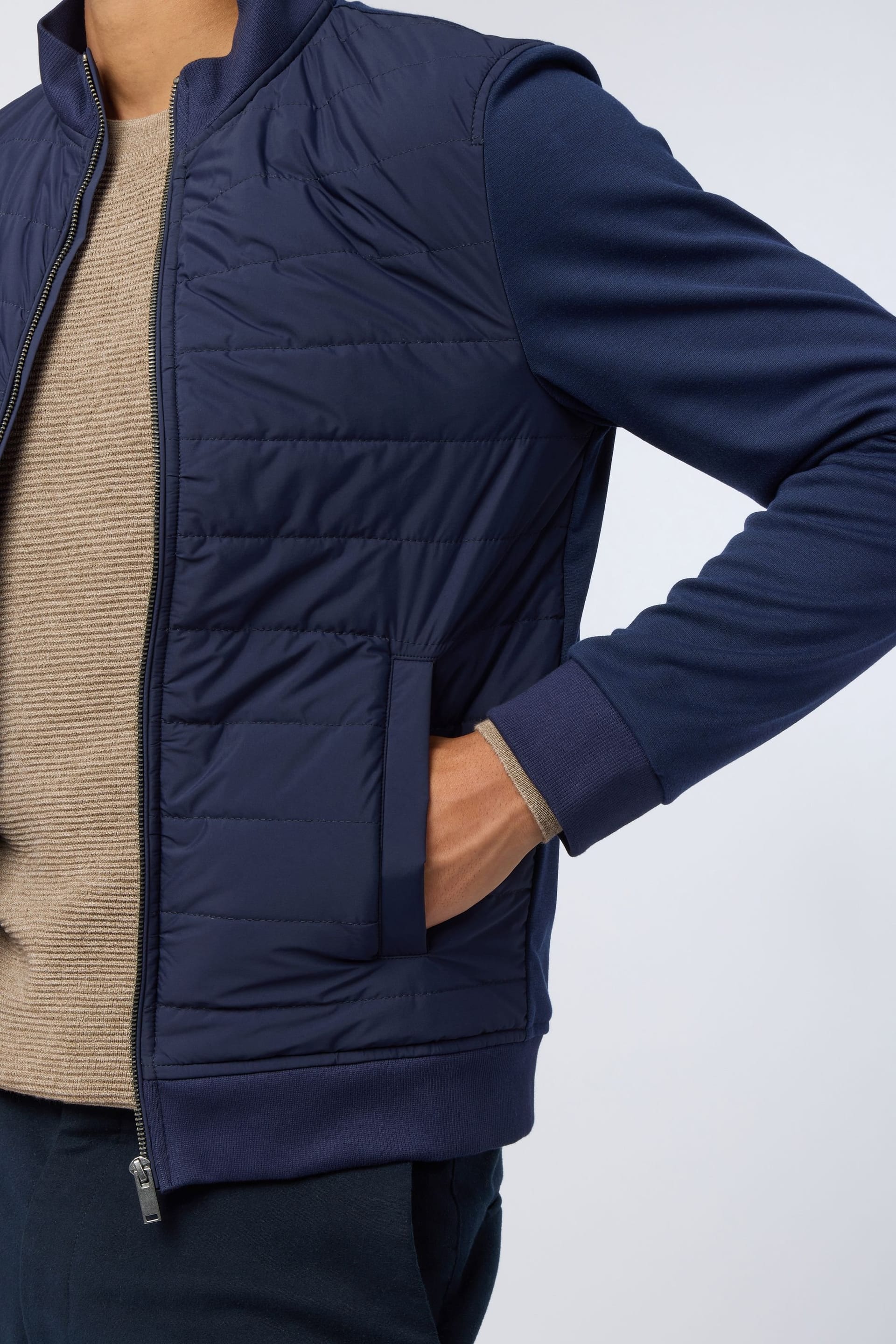 Melka Melka Men's Zip Through Jacket in Navy - 4