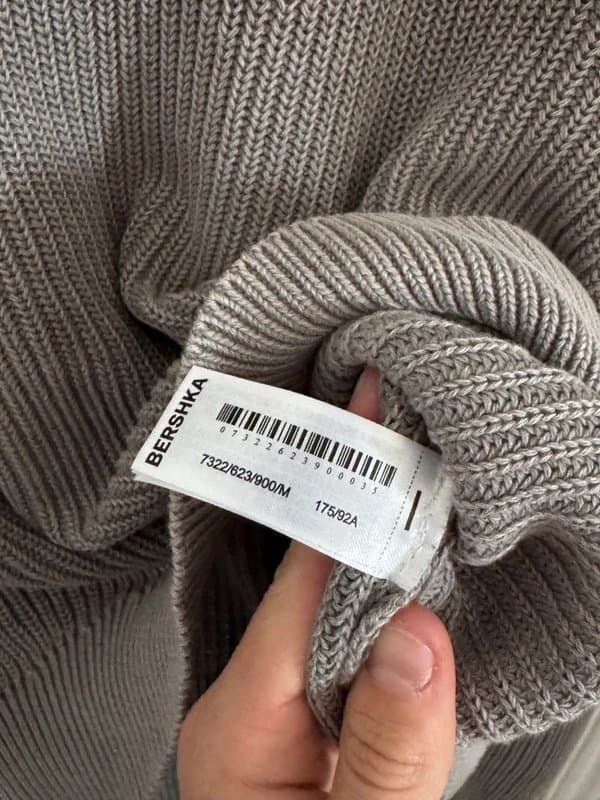 Bershka Bershka Knitted Men’s Grey Jumper