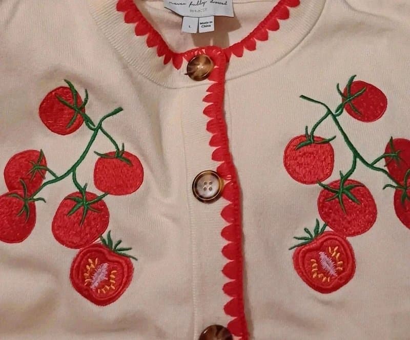 Never Fully Dressed Never Fully Dressed Cream Embroidered Cardigan - size L (14/16)