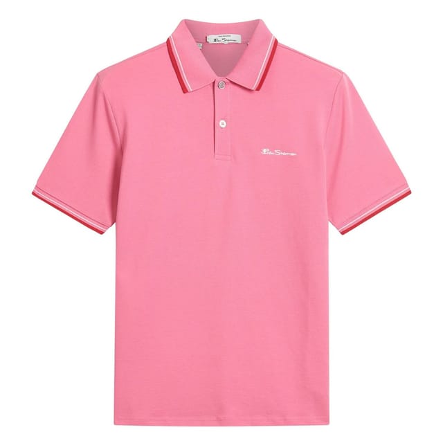 Ben Sherman Ben Sherman Men's Signature Pique Polo Shirt in Pink - 2