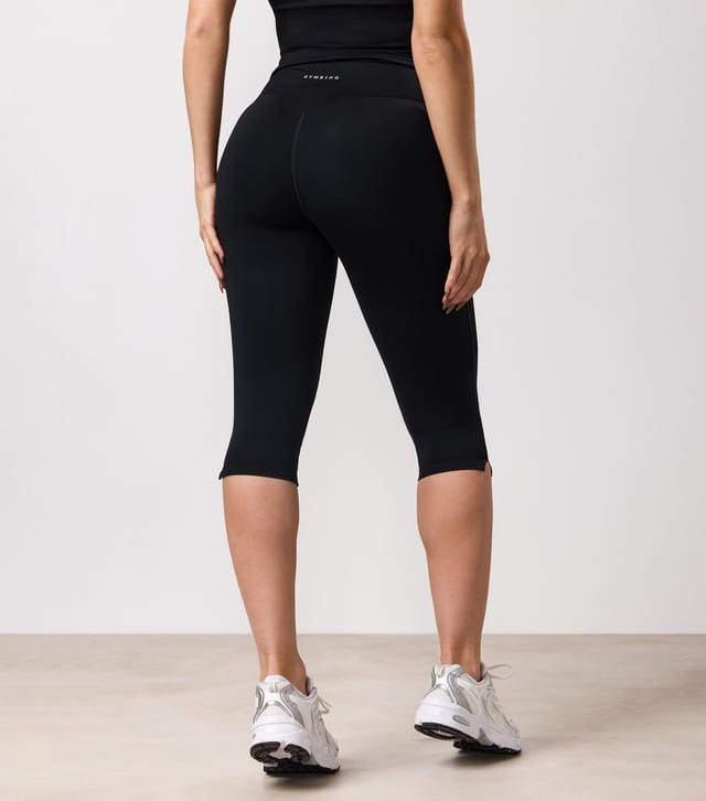 Gym King Women's Black 365 Logo Print Capri Leggings Gym King New Look - 3