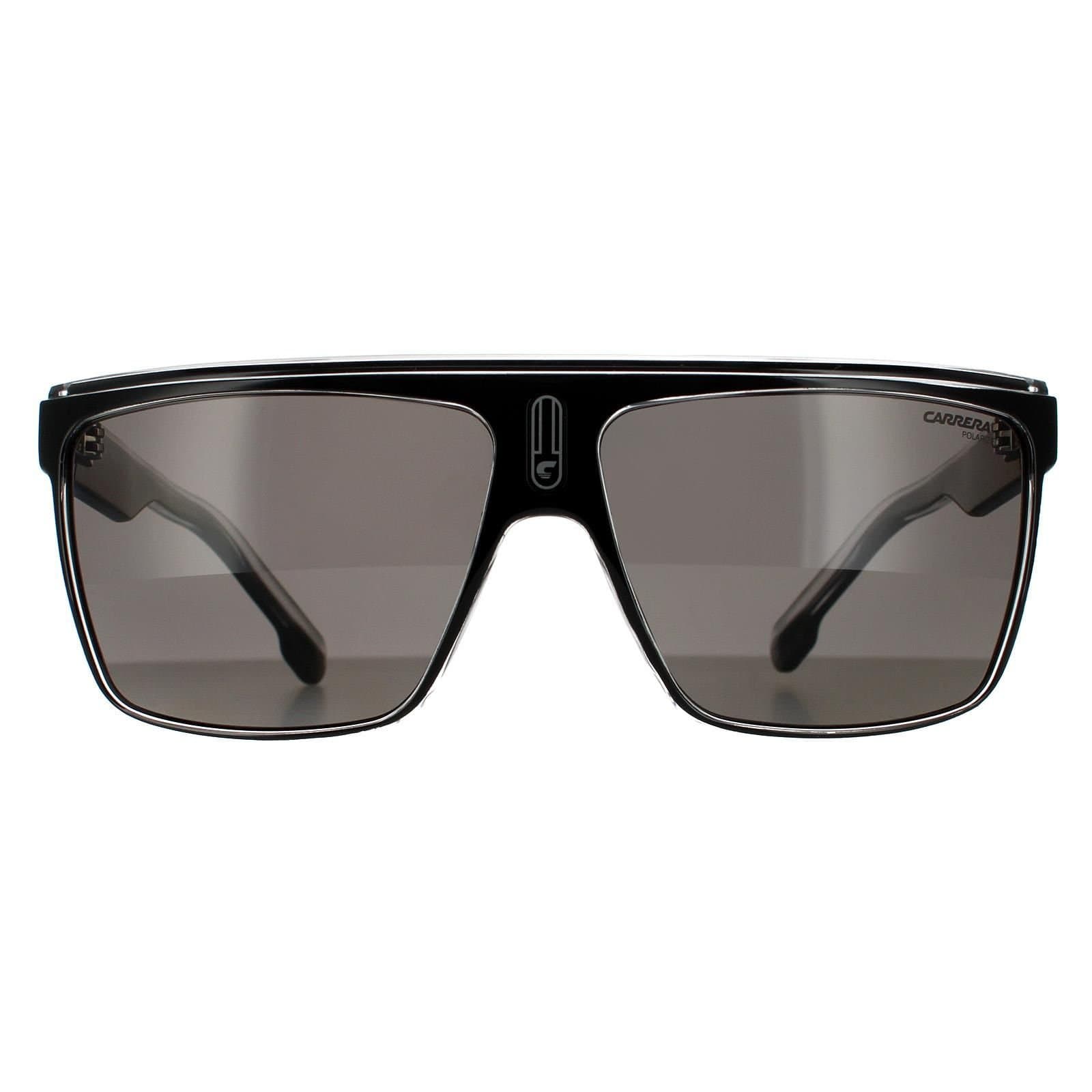 Carrera Carrera Men's Shield Black Crystal Grey Polarized Sunglasses