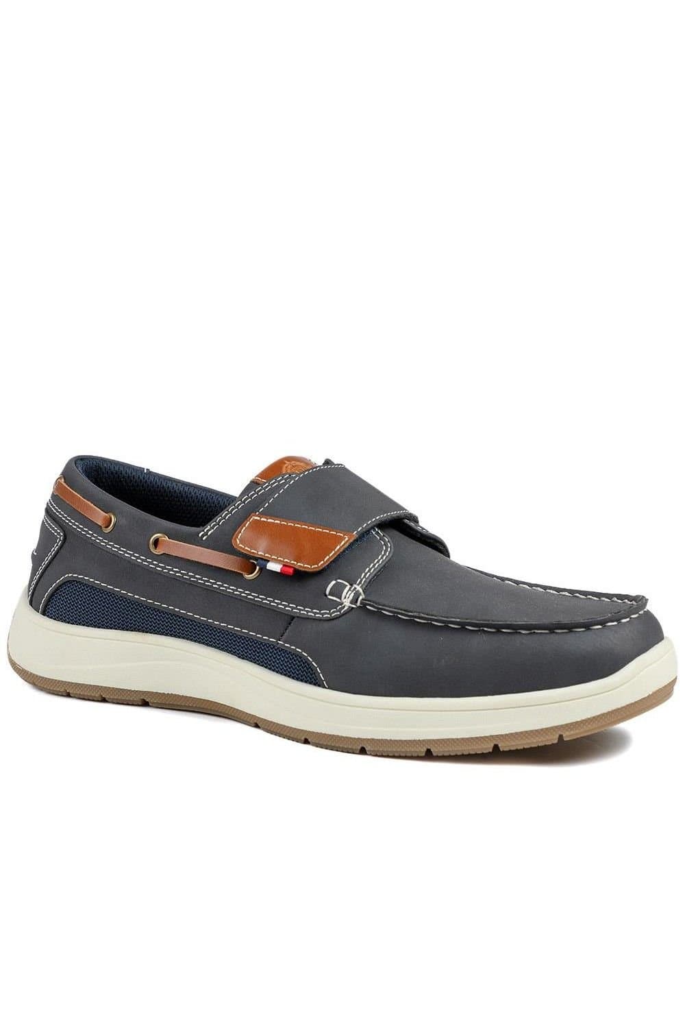Pavers Pavers Men's Wide Fit Touch Fasten Casual Shoes in Navy