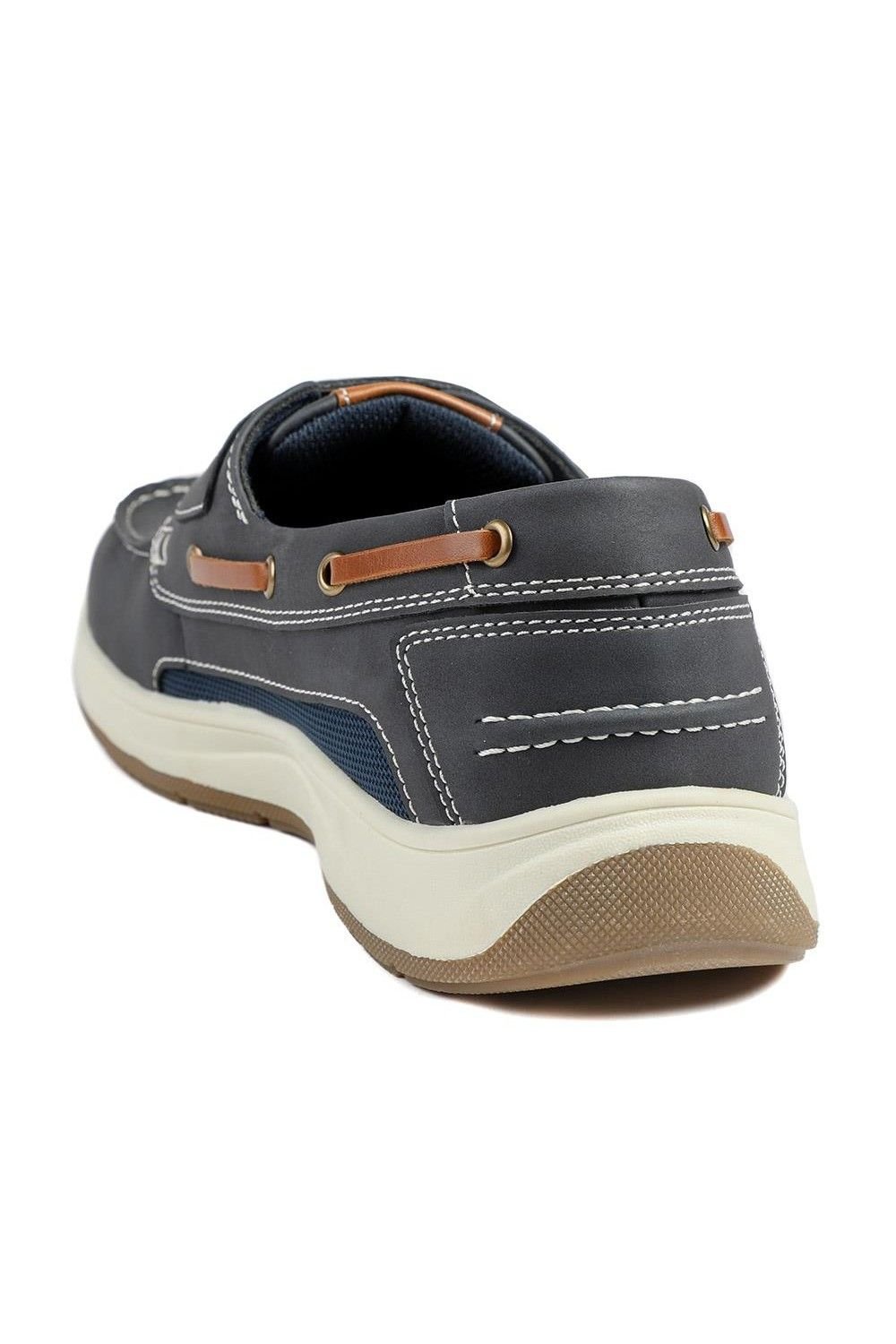 Pavers Pavers Men's Wide Fit Touch Fasten Casual Shoes in Navy - 3