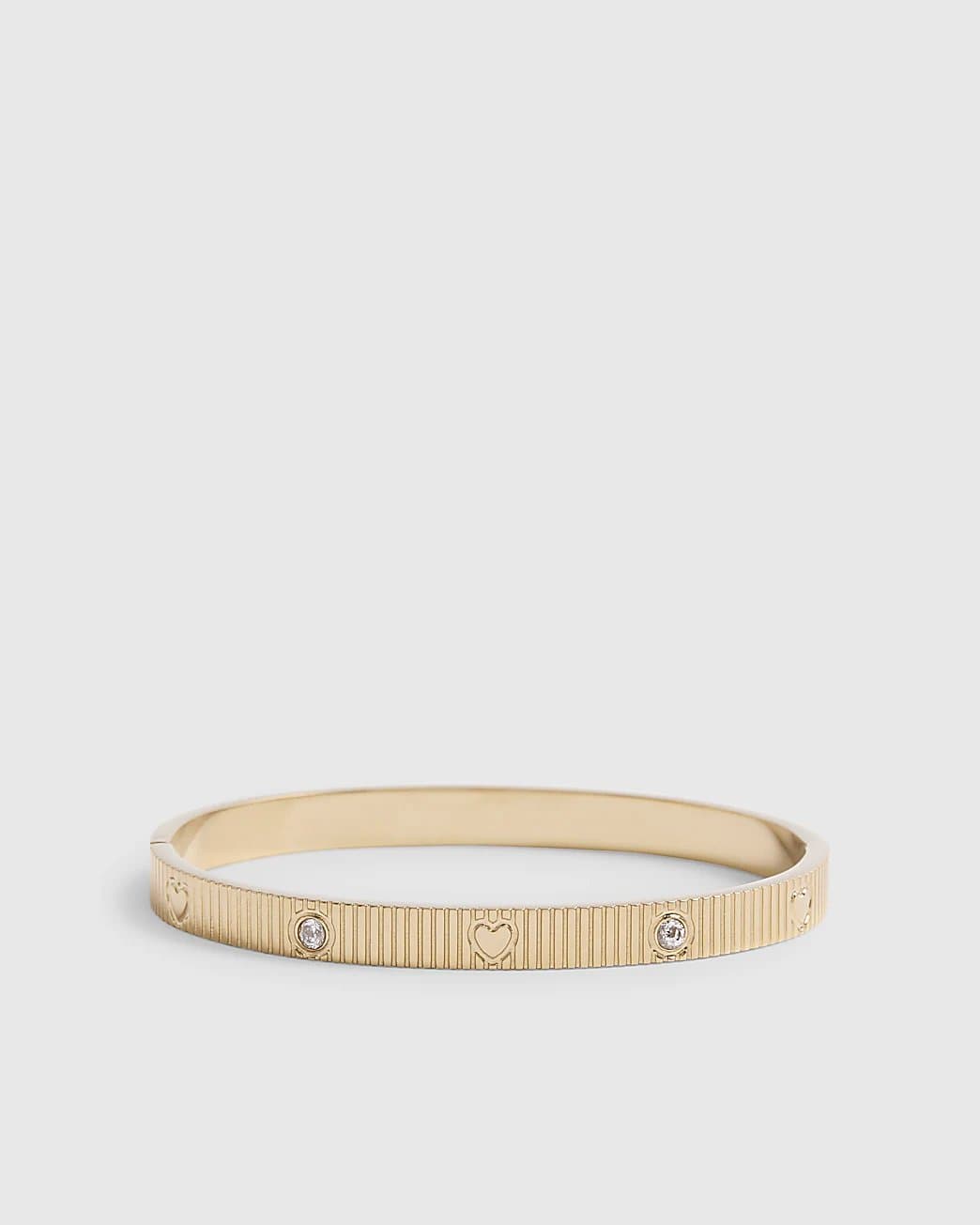 River Island River Island Womens Gold Stainless Steel Heart Bracelet