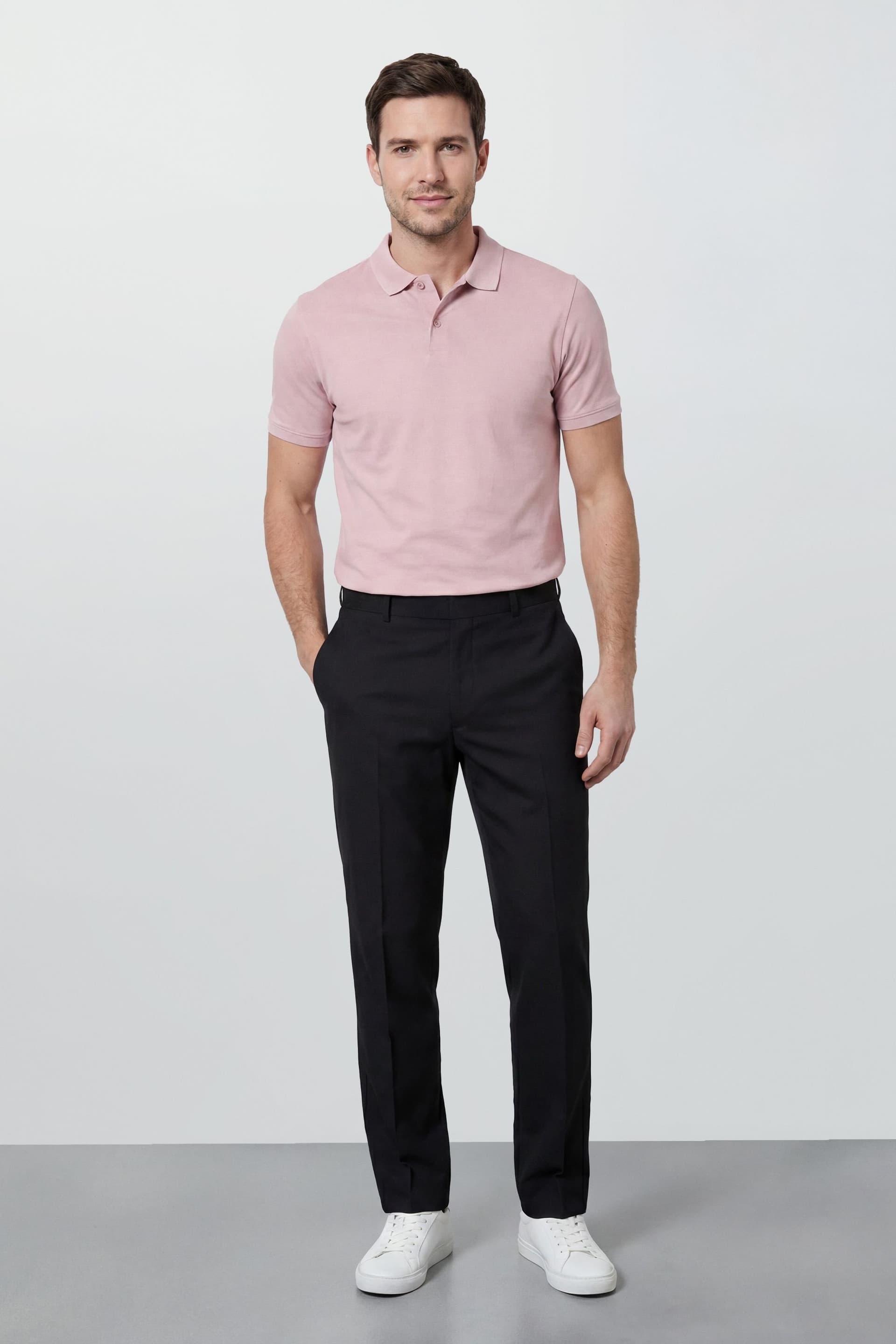 Burton Burton Men's Black Smart Elasticated Waist Trousers