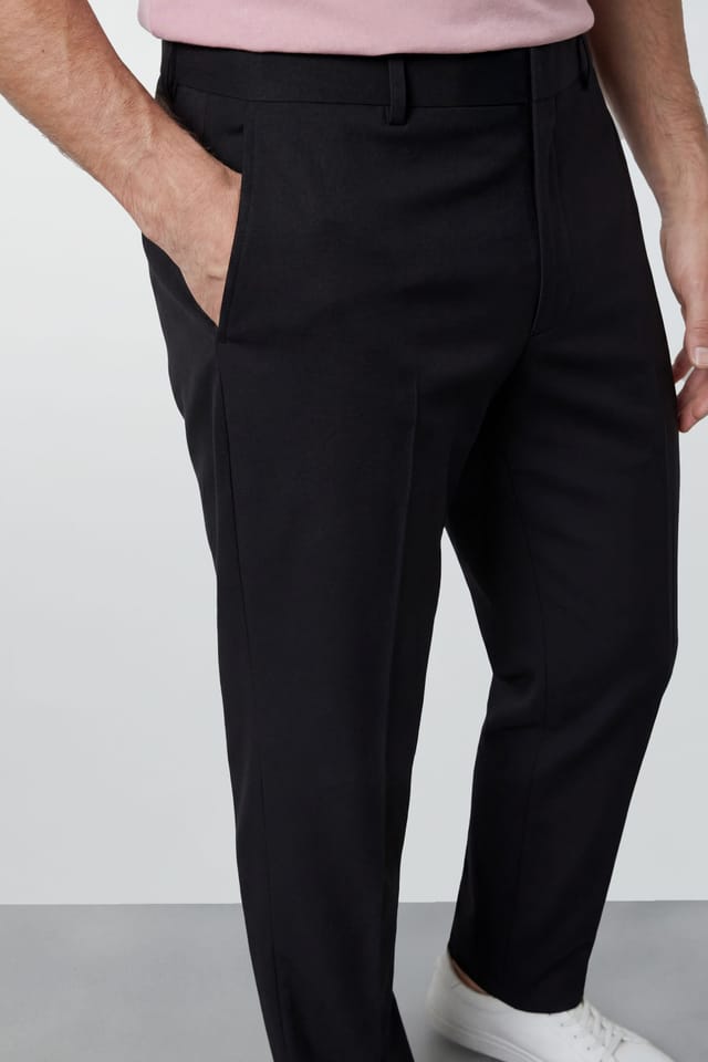 Burton Burton Men's Black Smart Elasticated Waist Trousers - 2
