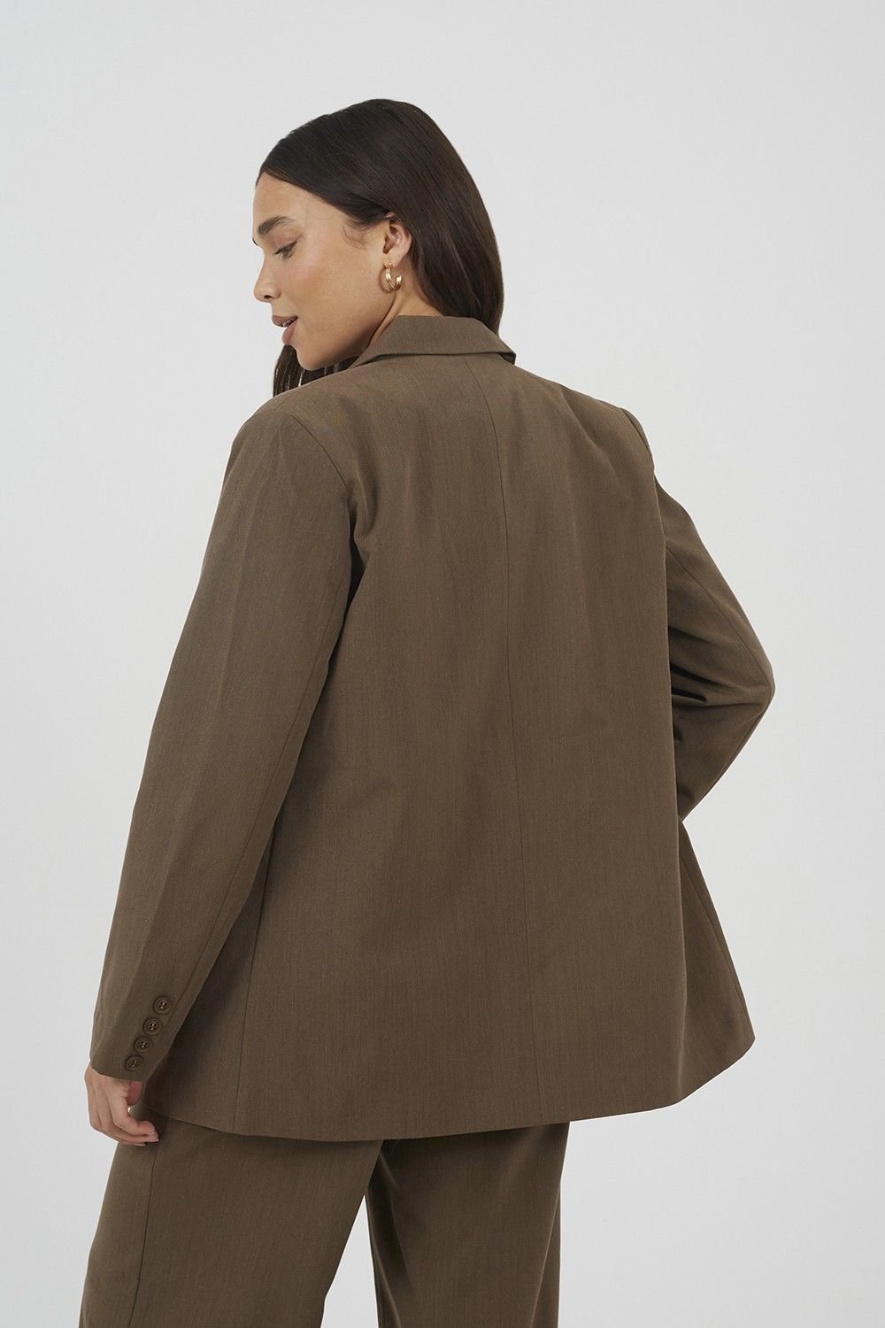 Brave Soul Brave Soul Women's Structured Blazer in Brown - 2