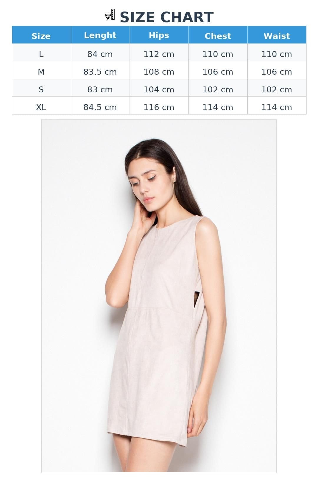 Love Lace Love Lace Women's Suede Look Soft Day Dress with Back Zip in Beige - 4