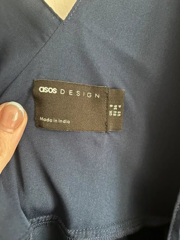 ASOS Asos navy wedding guest dress