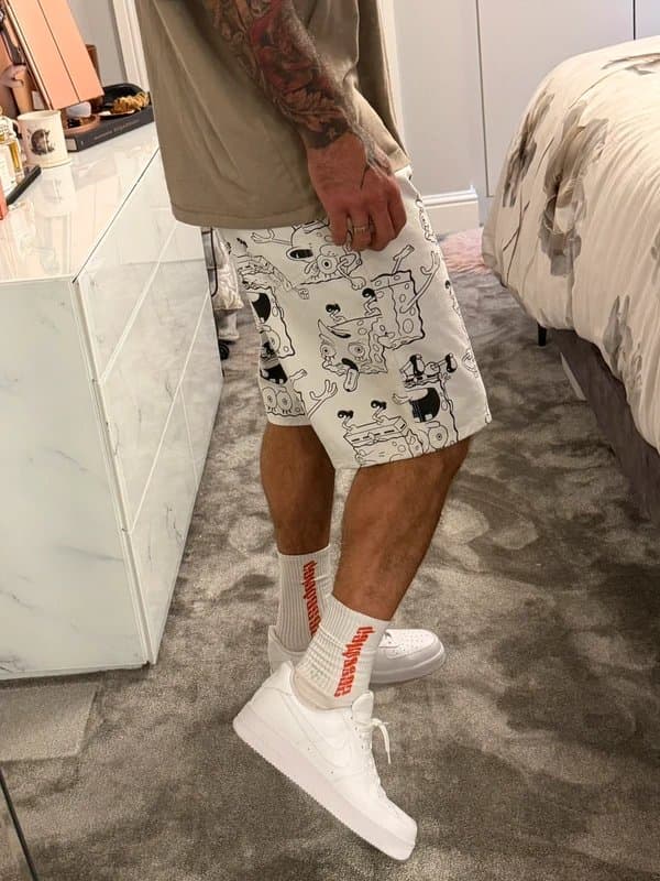 Bershka Bershka x SpongeBob Denim Shorts W30 Cartoon Print Y2K Rare BNWOT