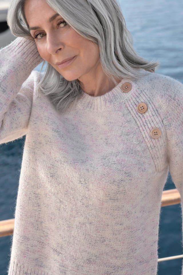 WoolOvers WoolOvers Women's Button Twist Jumper - 2