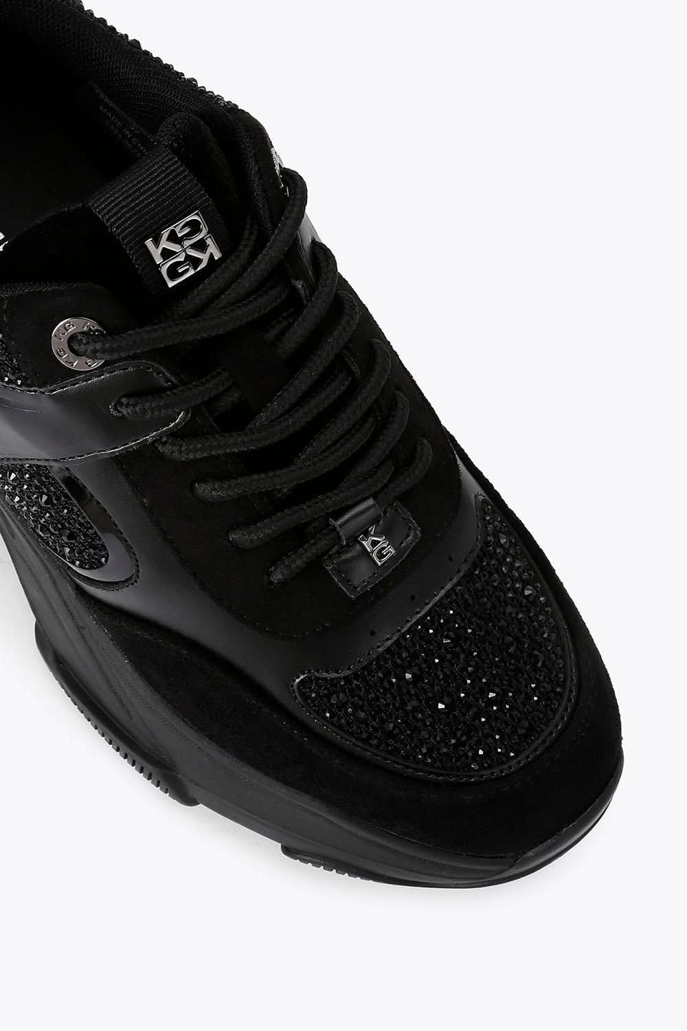 KG Kurt Geiger KG Kurt Geiger Women's 'Lucile Lace Up Gem' Trainers in Black - 4