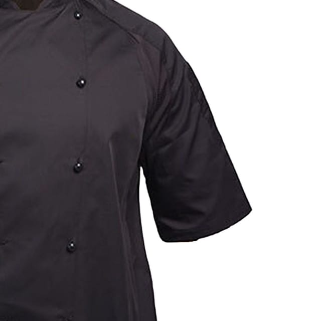 Le Chef Le Chef Men's Staycool Raglan Chef Jacket in Black - 2