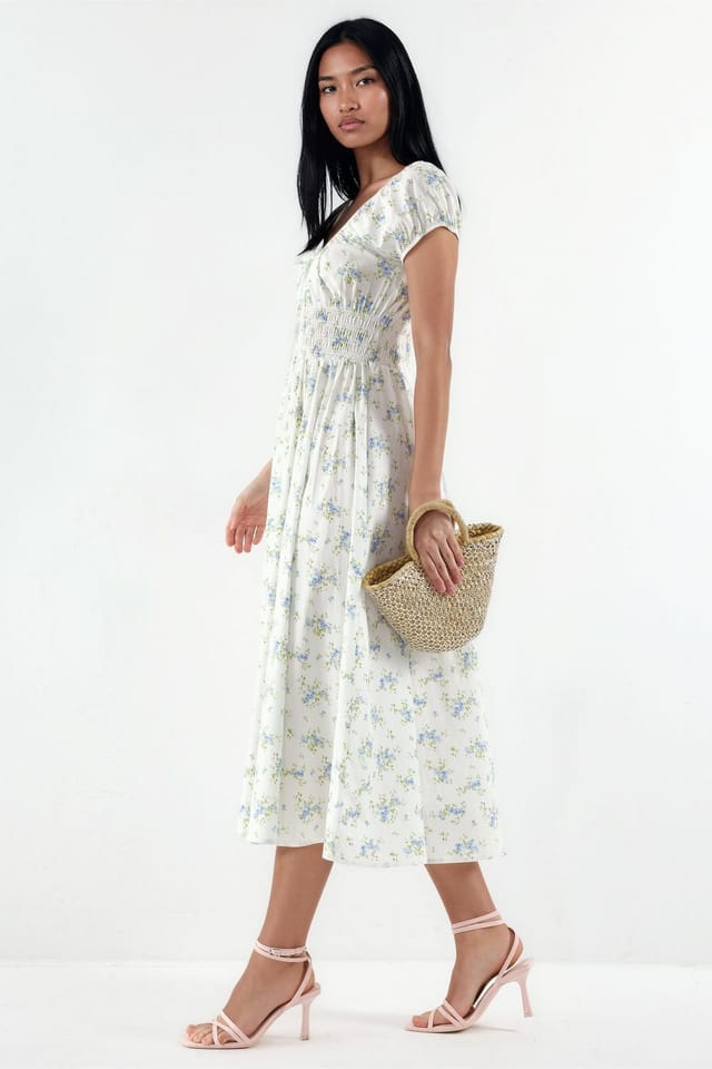 Busem Busem Women's Floral Cotton Poplin Midi Dress - 2