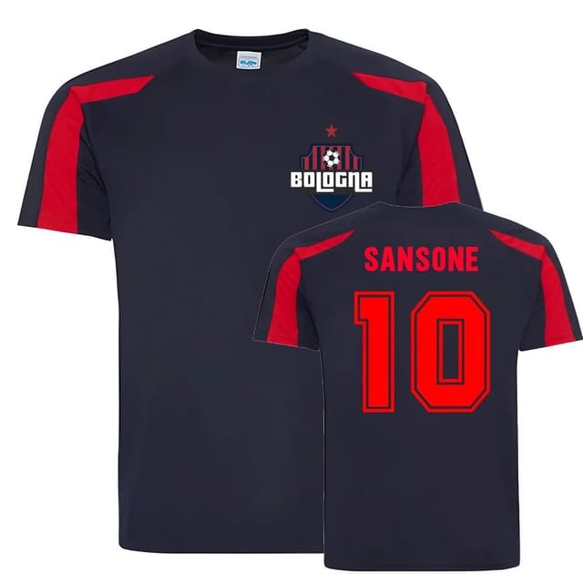 Bologna Bologna Men's Nicola Sansone Sports Training Jersey in Navy - 2